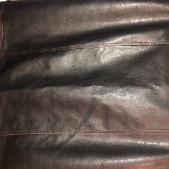 Kenzie faux leather skirt dark brown size 8 - Picture 2 of 5